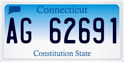 CT license plate AG62691