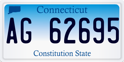 CT license plate AG62695