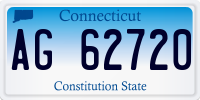 CT license plate AG62720