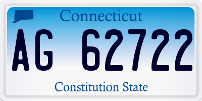 CT license plate AG62722