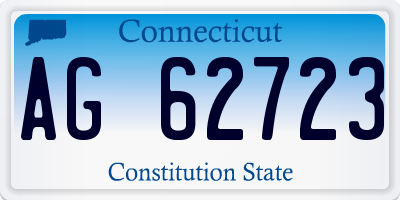 CT license plate AG62723