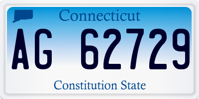 CT license plate AG62729