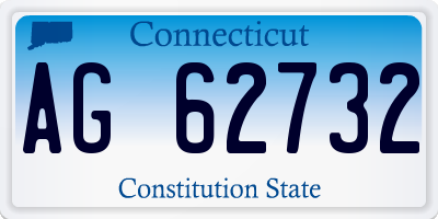 CT license plate AG62732