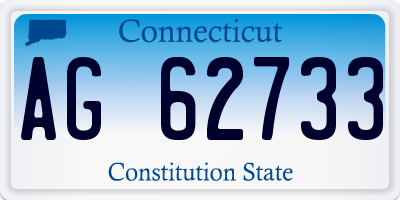 CT license plate AG62733