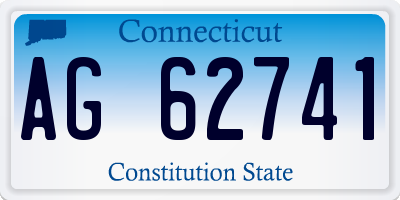 CT license plate AG62741
