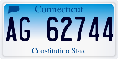 CT license plate AG62744