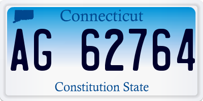 CT license plate AG62764