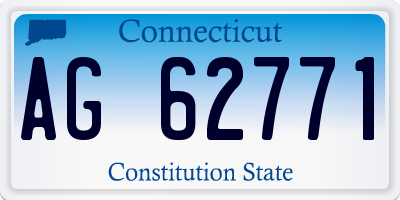 CT license plate AG62771