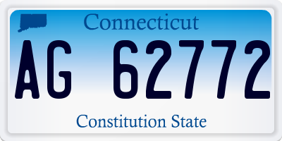 CT license plate AG62772