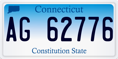 CT license plate AG62776