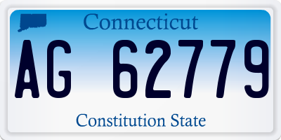 CT license plate AG62779