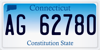 CT license plate AG62780