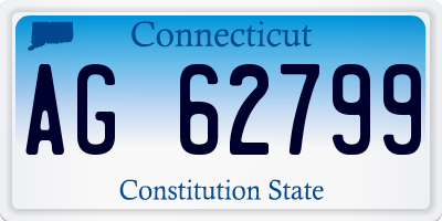 CT license plate AG62799