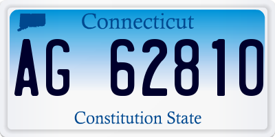 CT license plate AG62810