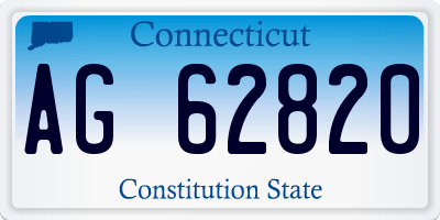 CT license plate AG62820
