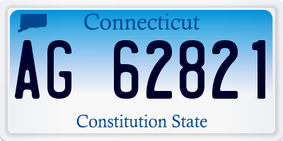 CT license plate AG62821