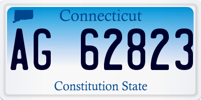 CT license plate AG62823