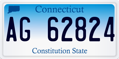 CT license plate AG62824
