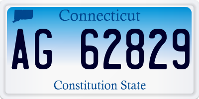 CT license plate AG62829