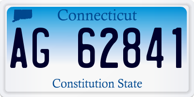 CT license plate AG62841