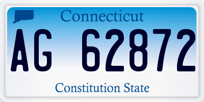 CT license plate AG62872