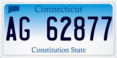 CT license plate AG62877