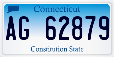 CT license plate AG62879