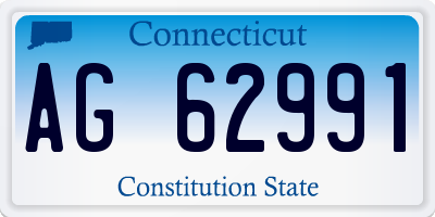 CT license plate AG62991