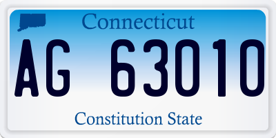 CT license plate AG63010