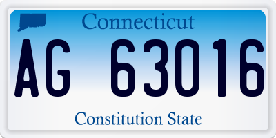 CT license plate AG63016
