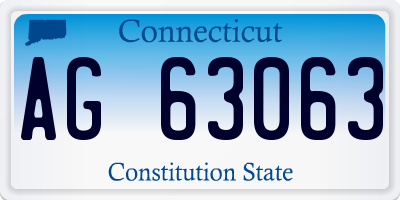 CT license plate AG63063
