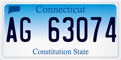 CT license plate AG63074