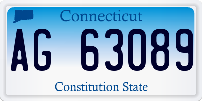 CT license plate AG63089