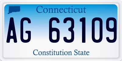 CT license plate AG63109