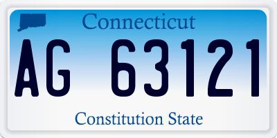 CT license plate AG63121