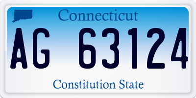 CT license plate AG63124