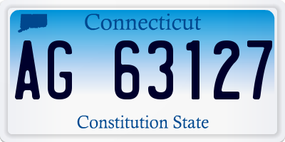 CT license plate AG63127
