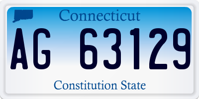 CT license plate AG63129