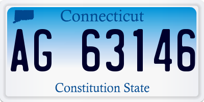 CT license plate AG63146