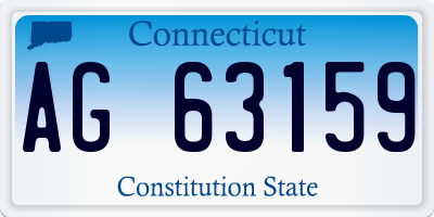 CT license plate AG63159
