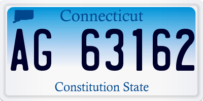 CT license plate AG63162