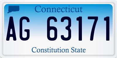 CT license plate AG63171