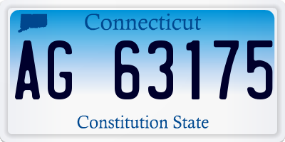 CT license plate AG63175