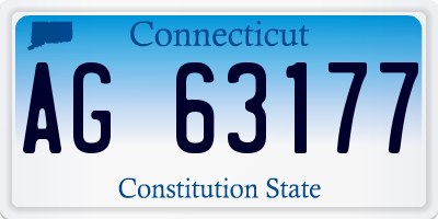 CT license plate AG63177