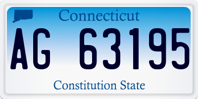 CT license plate AG63195