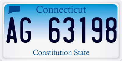 CT license plate AG63198