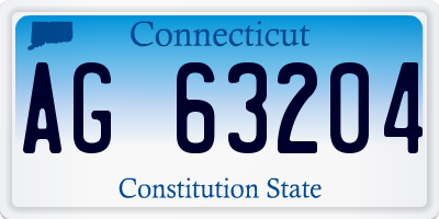 CT license plate AG63204