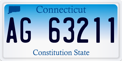 CT license plate AG63211
