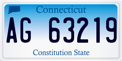 CT license plate AG63219