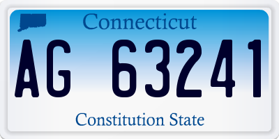 CT license plate AG63241